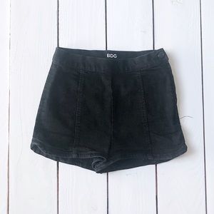 BDG Super High Rise Seamed Pin Up Shorts Black